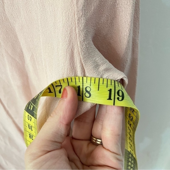 ASTR The Label Shift Dress Blush Pink Lace Up V-Neck Bell Sleeve Lined S - Picture 9 of 10